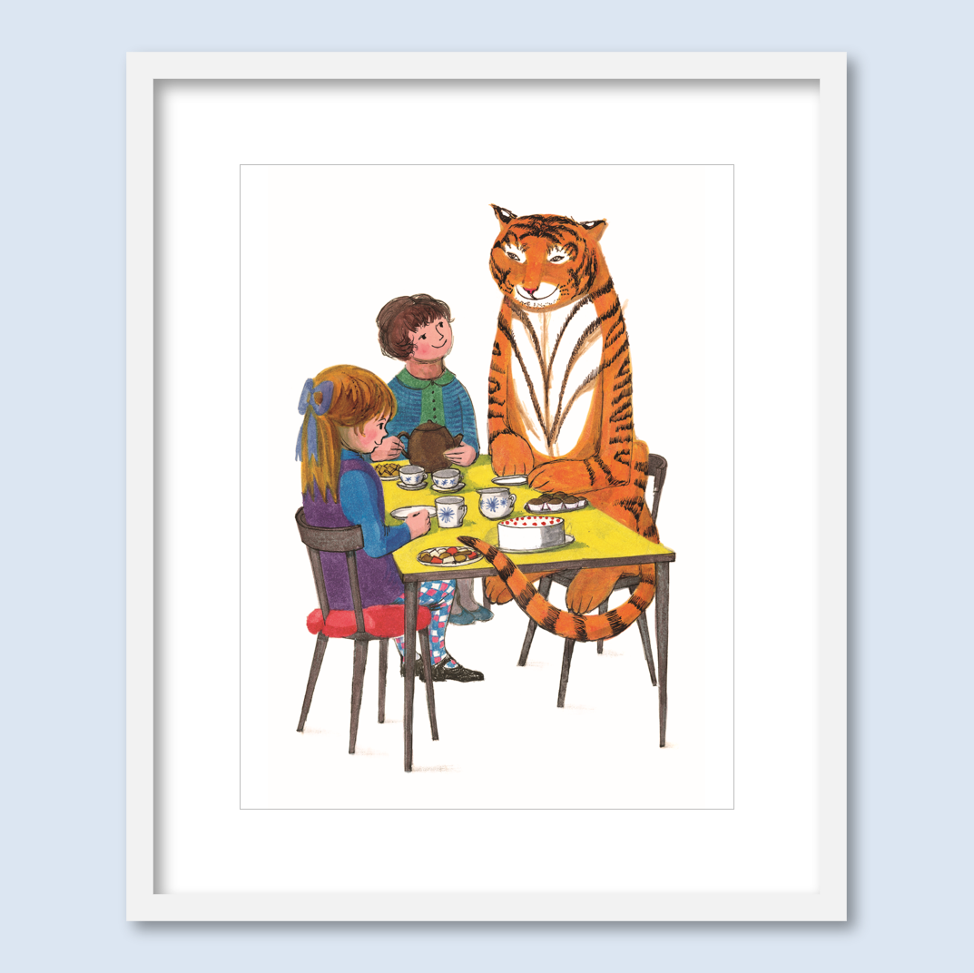 The Tiger Who Came to Tea framed art prints