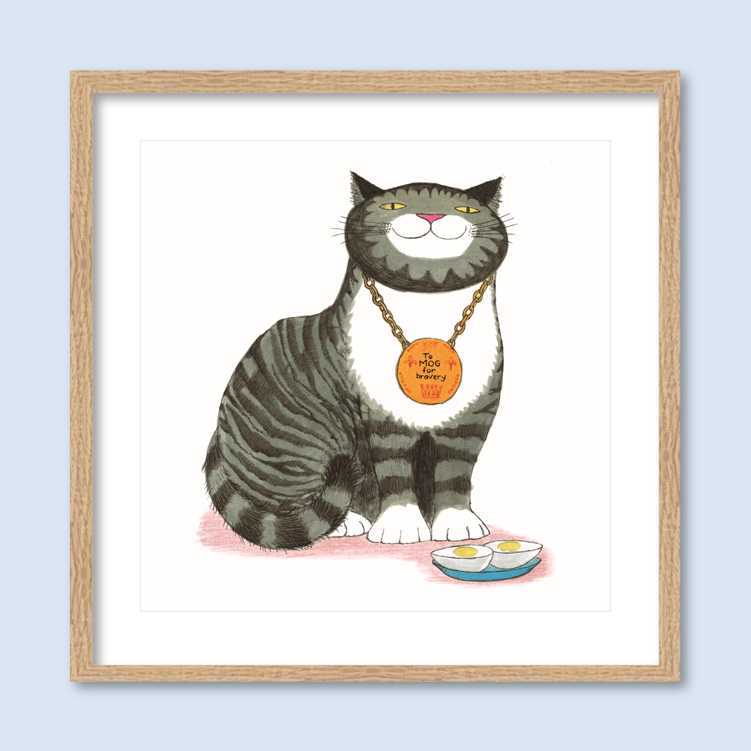 Mog the forgetful cat framed art prints