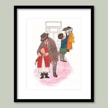 Load image into Gallery viewer, Put on our coats to go to the cafe
