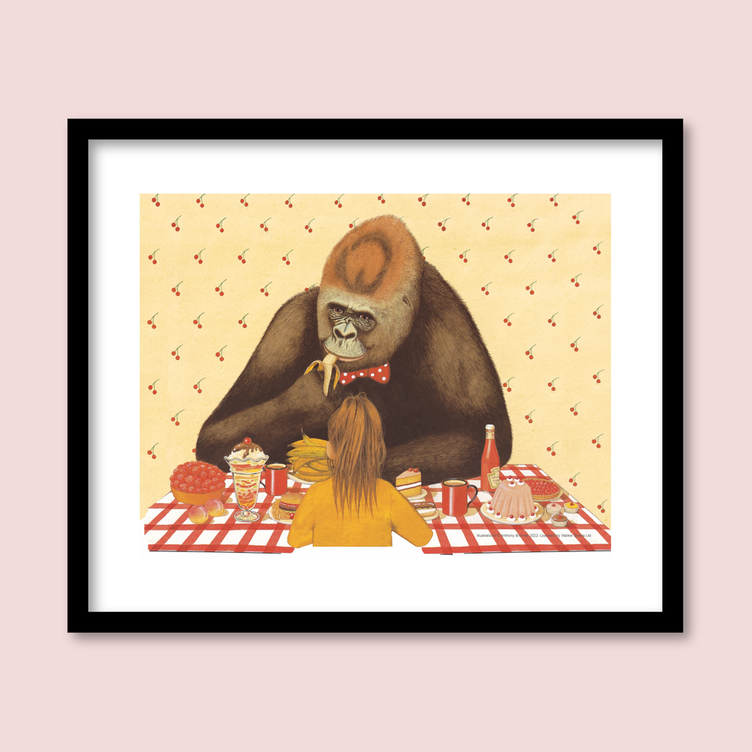 Gorilla at dinner