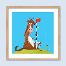 Load image into Gallery viewer, Horses sit on golf courses
