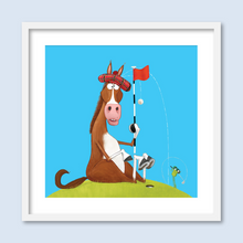 Load image into Gallery viewer, Horses sit on golf courses
