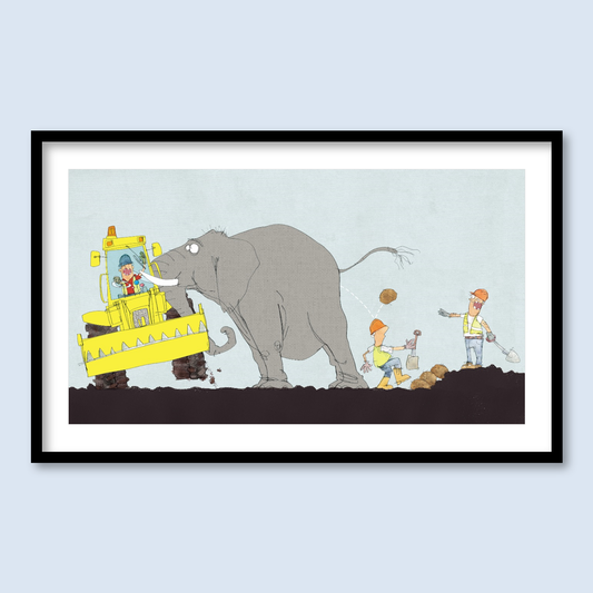 You can't let an elephant drive a digger